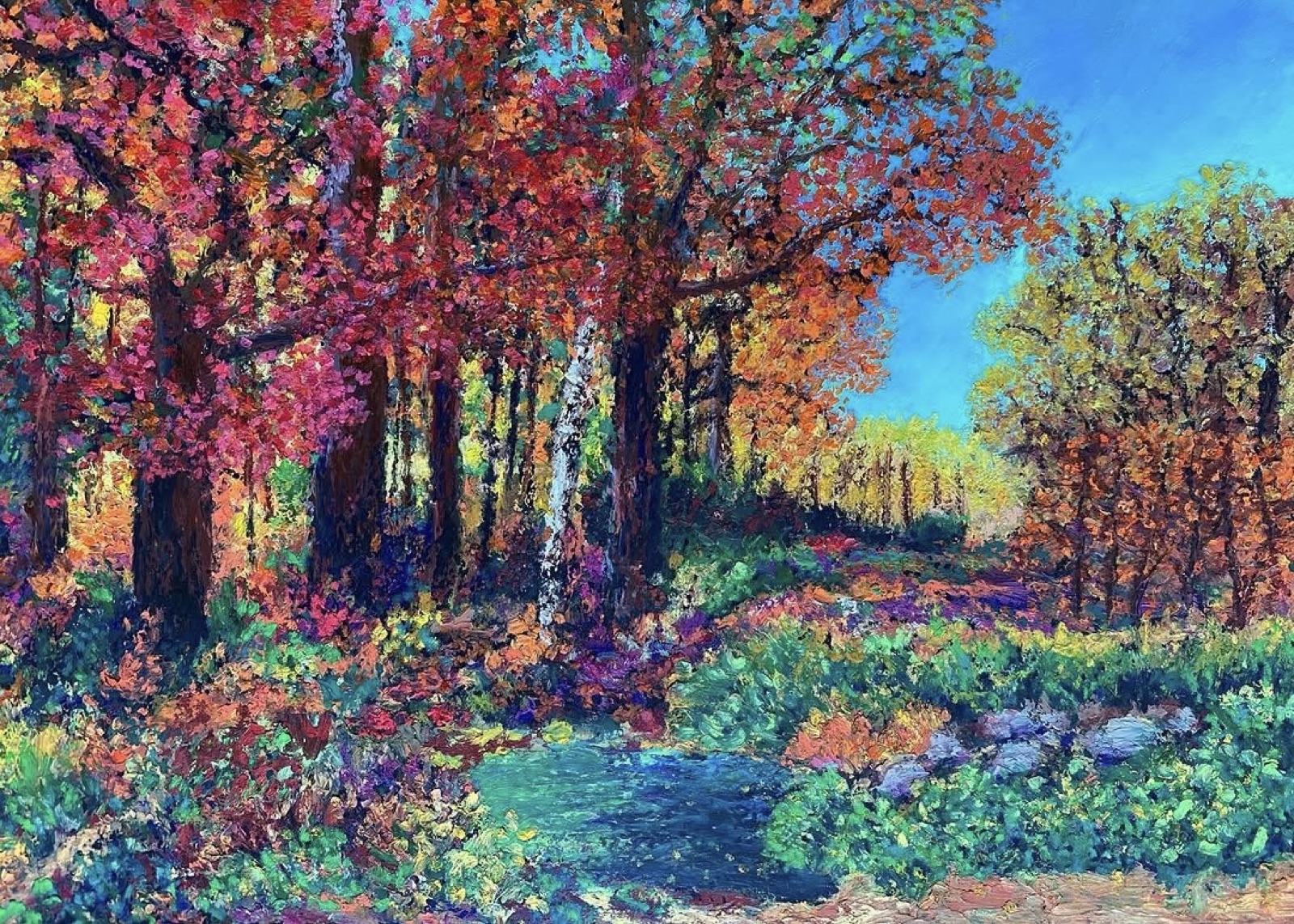Crisp — Oil Pastel painting by Kelly Laura.