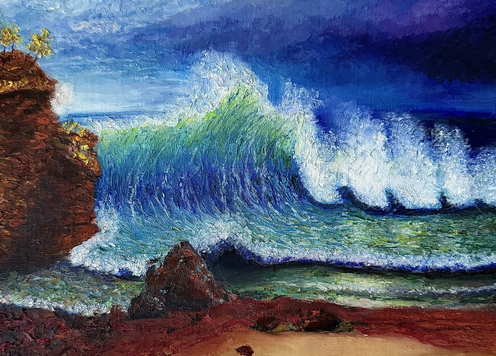 Breakers — painting by Kelly Laura.