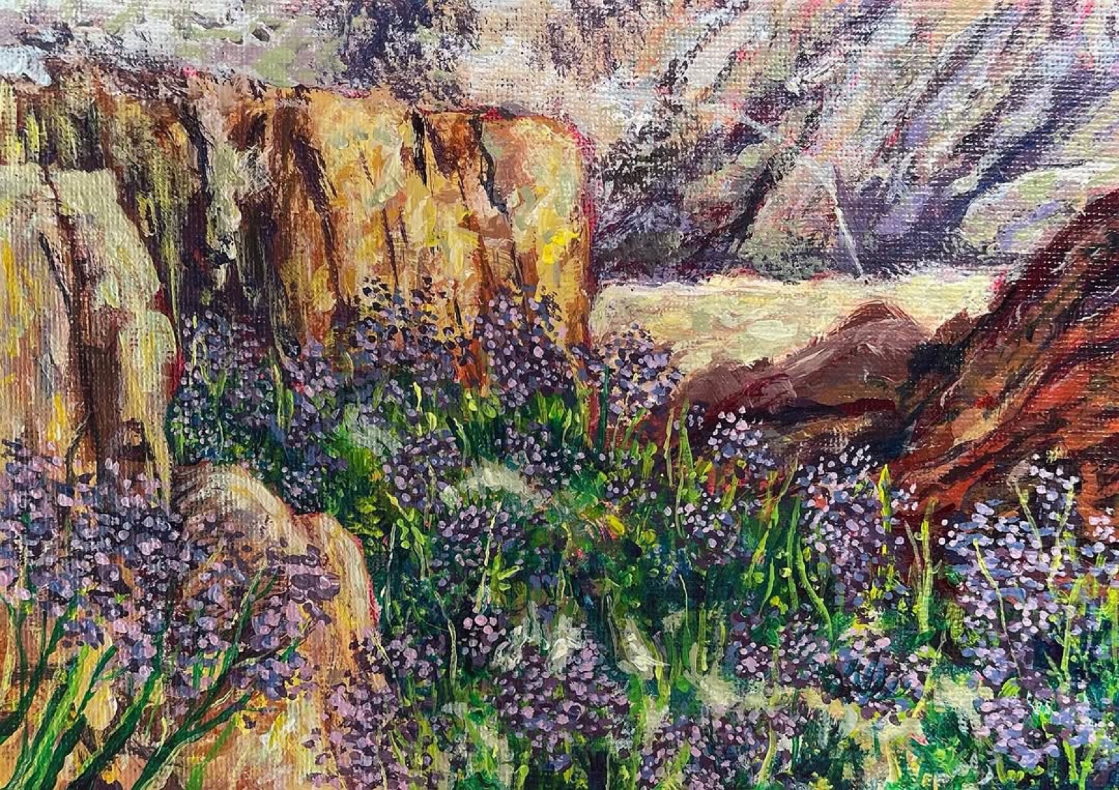 Lavender — Acrylic painting by Kelly Laura.