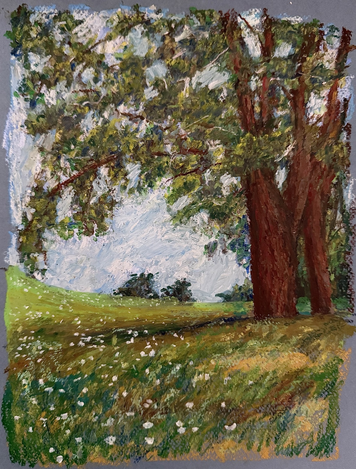 Daisy Meadow — painting by Kelly Laura.