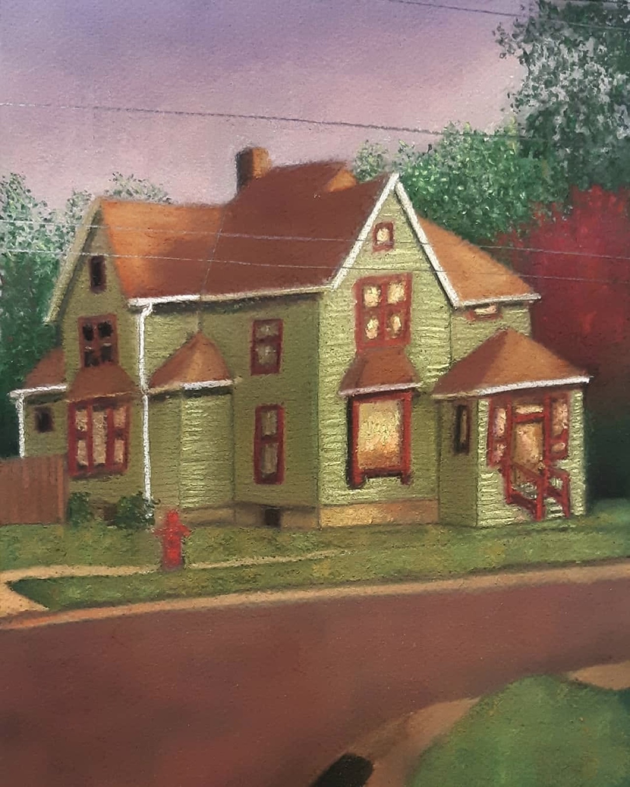 Green Victorian — painting by Kelly Laura.