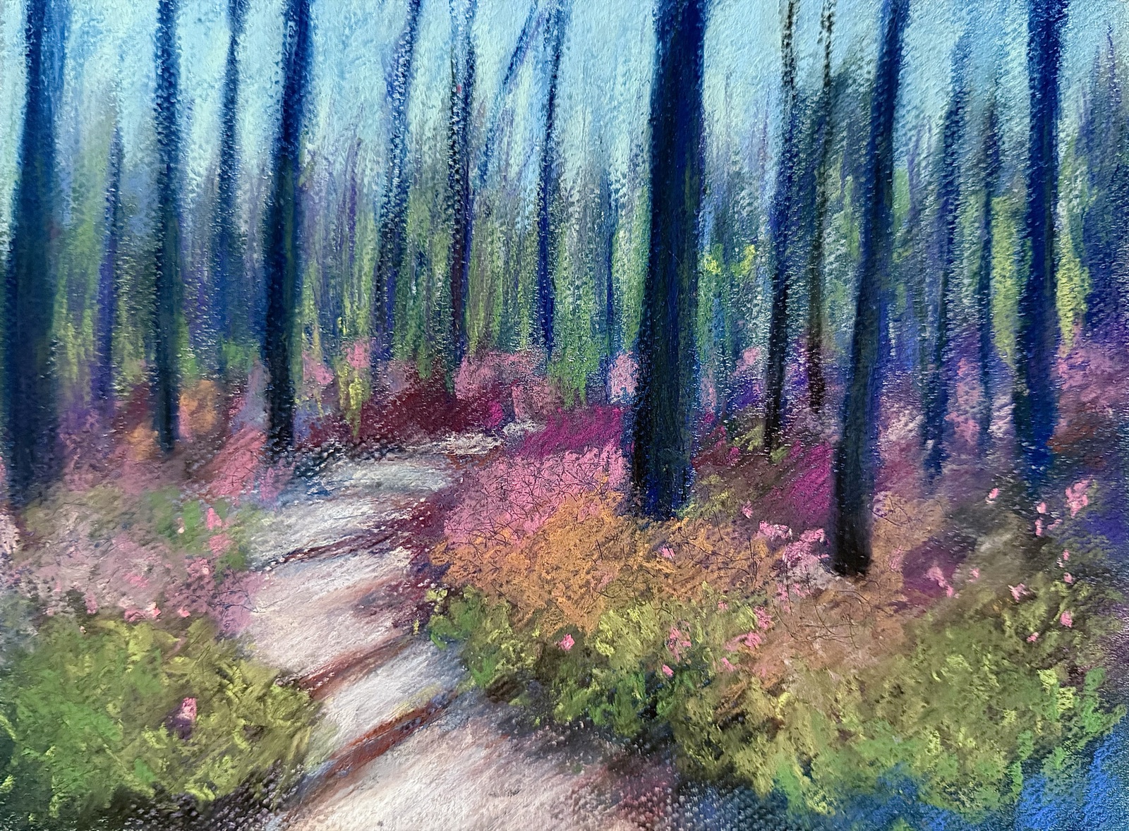 Heather Path — painting by Kelly Laura.