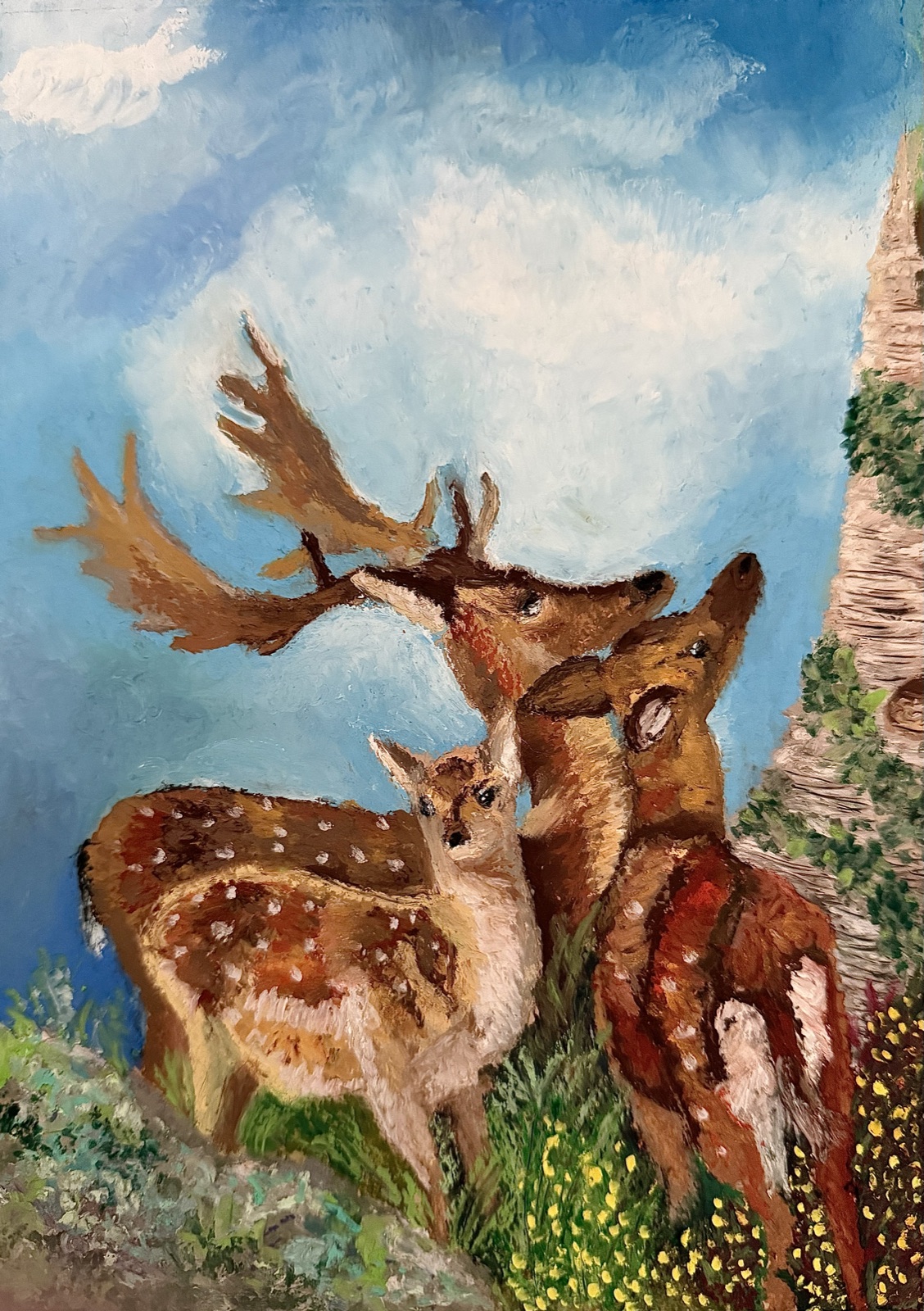 Herd — Oil Pastel painting by Kelly Laura.