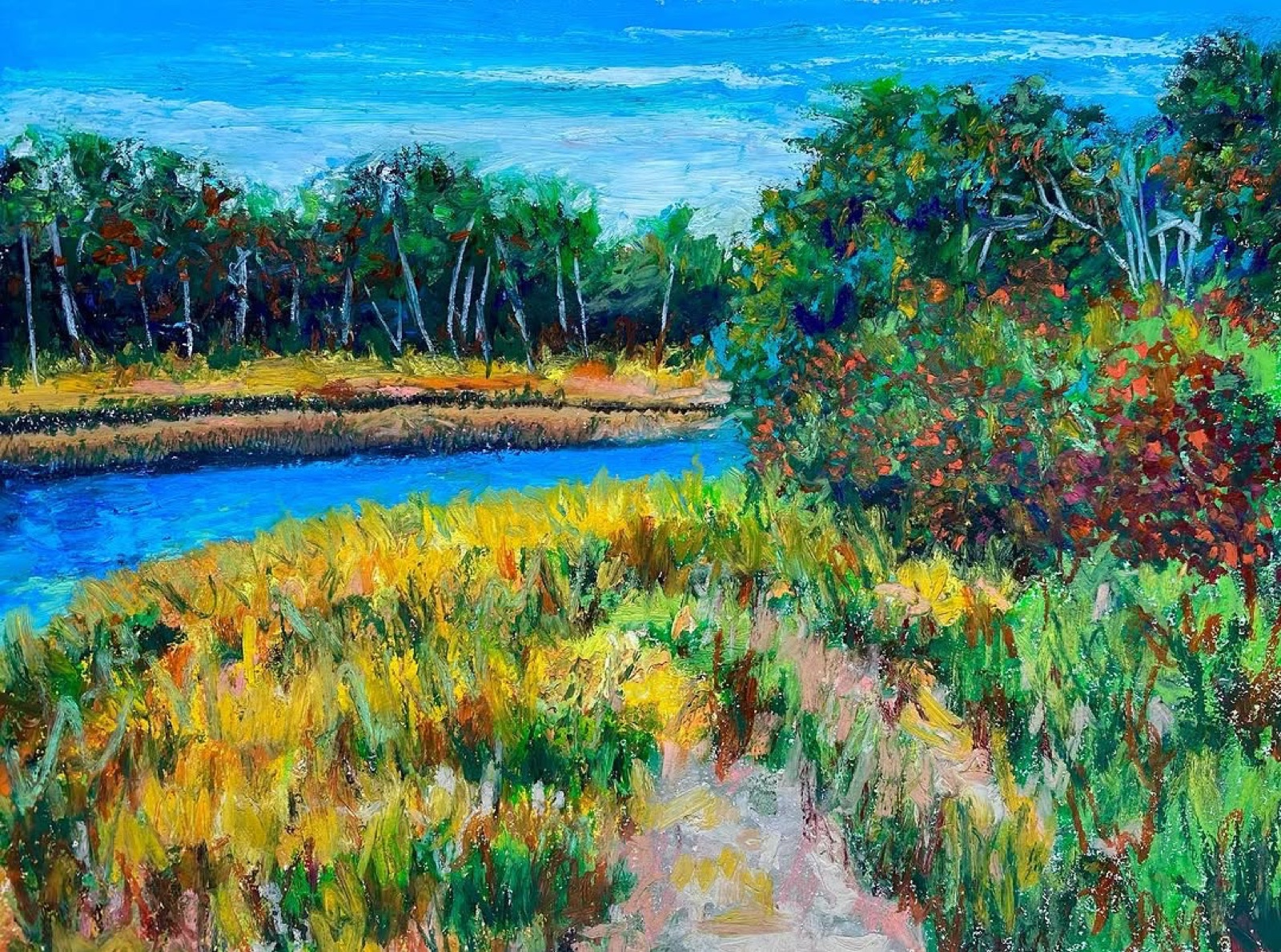 Marshland — painting by Kelly Laura.