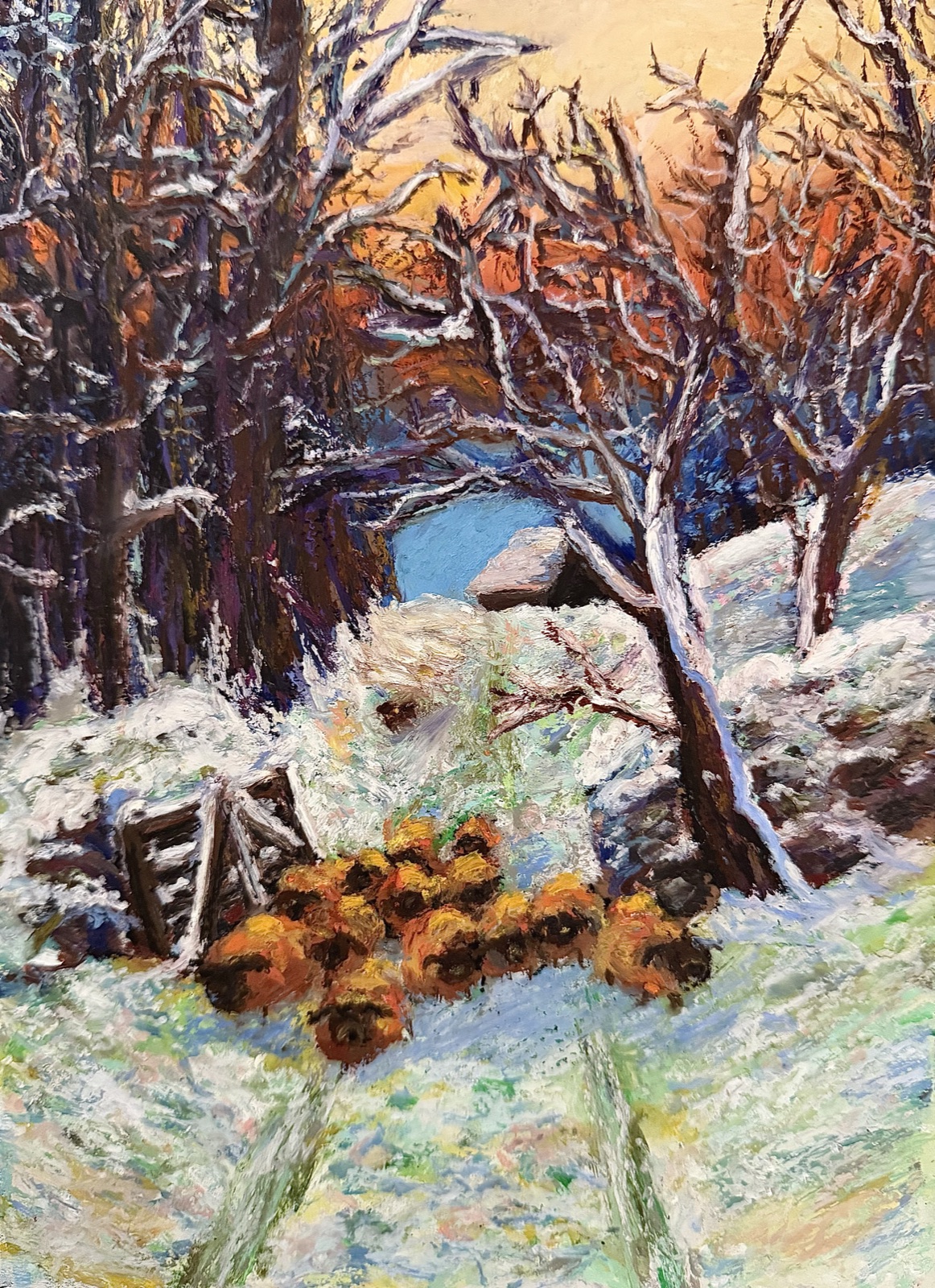 Rebirth — Oil Pastel painting by Kelly Laura.