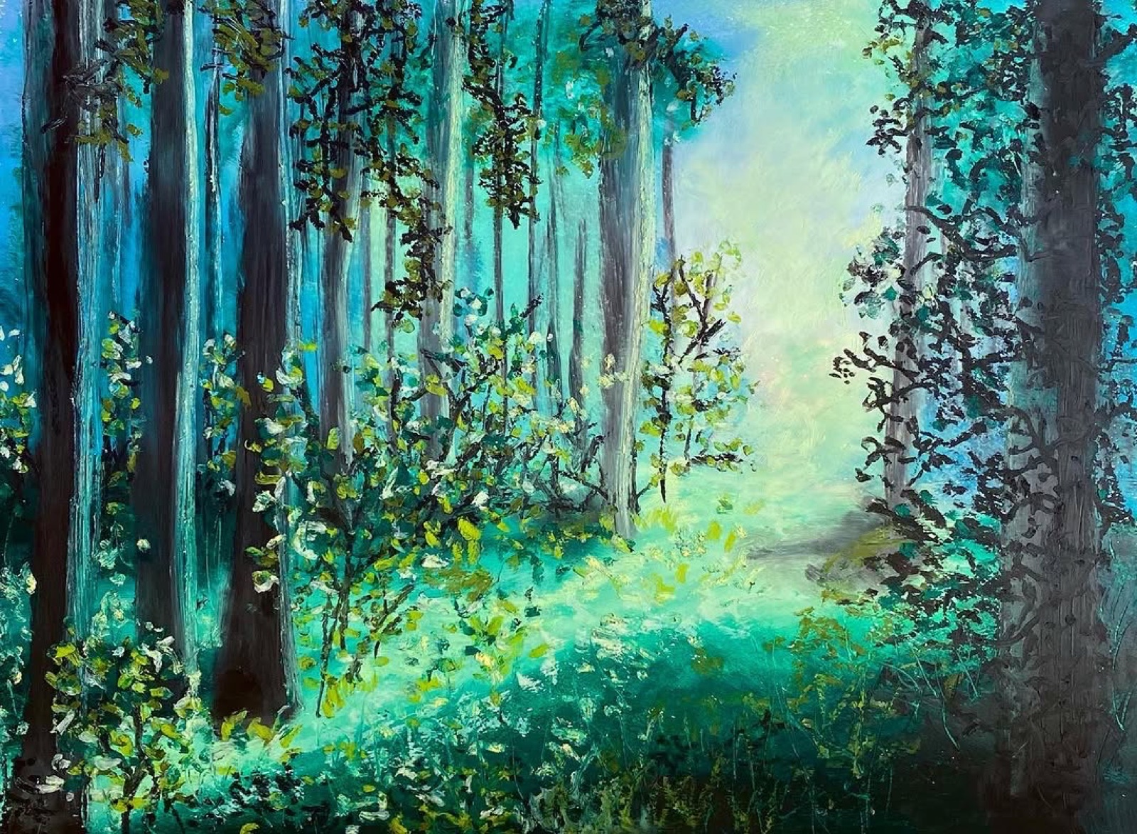 Sanctuary — Oil Pastel painting by Kelly Laura.
