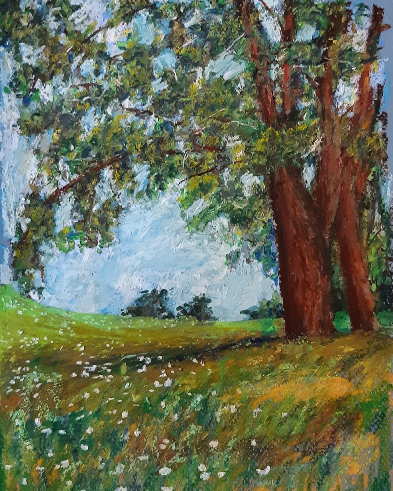 Shade — Oil Pastel painting by Kelly Laura.