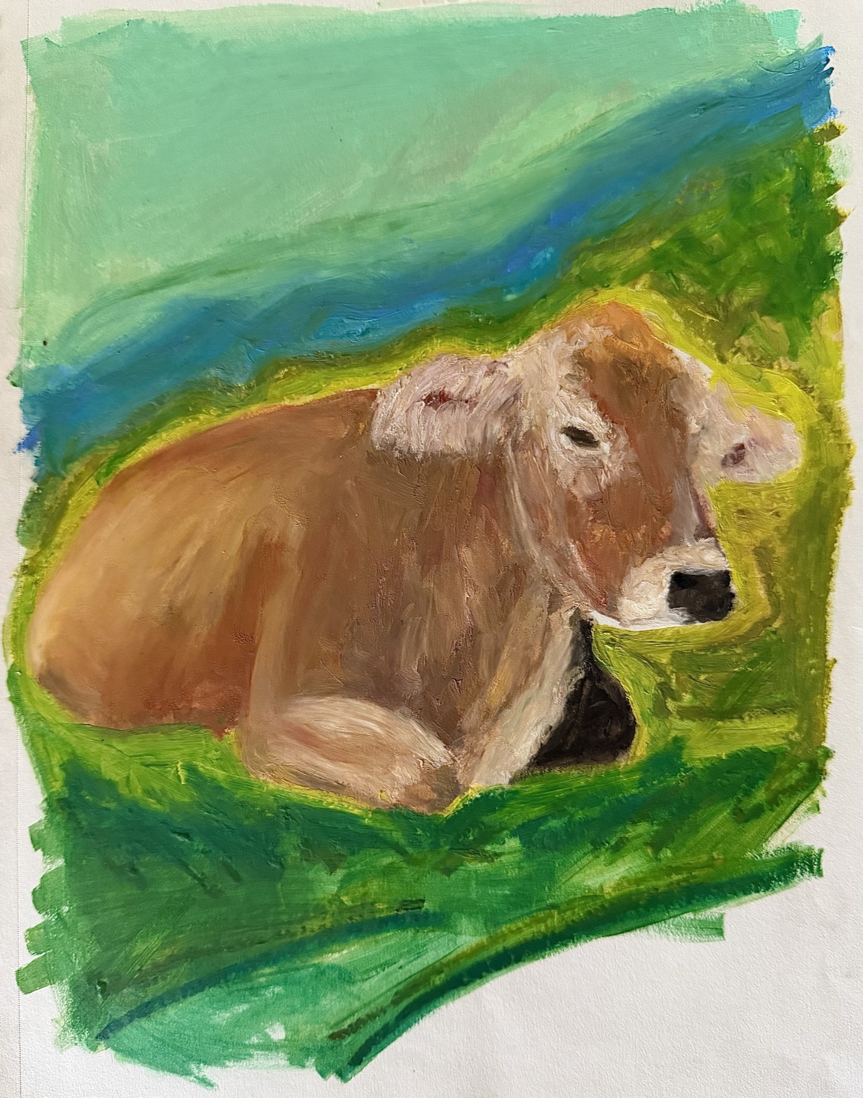 The Calf — painting by Kelly Laura.