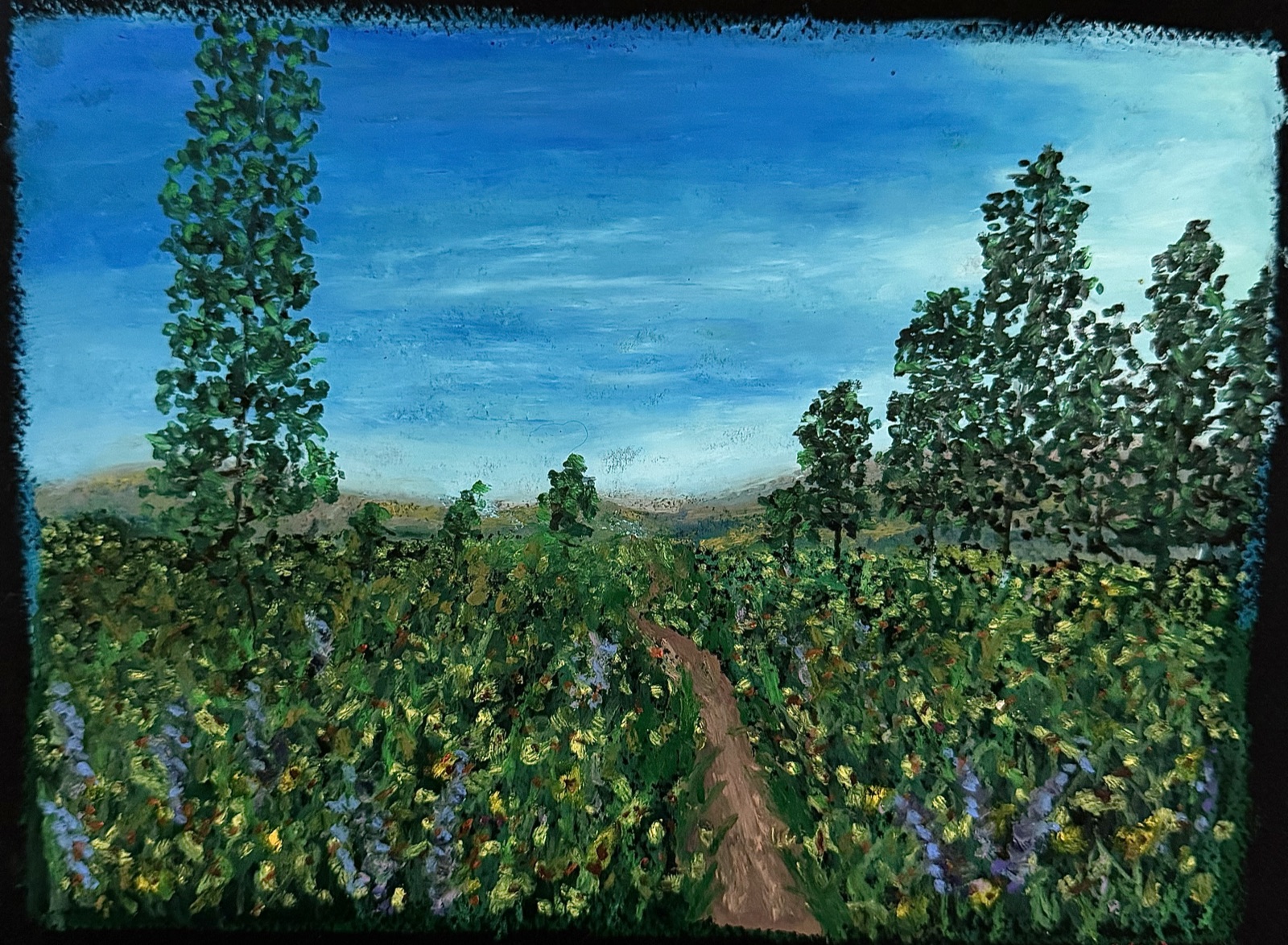 Wildflower Path — painting by Kelly Laura.