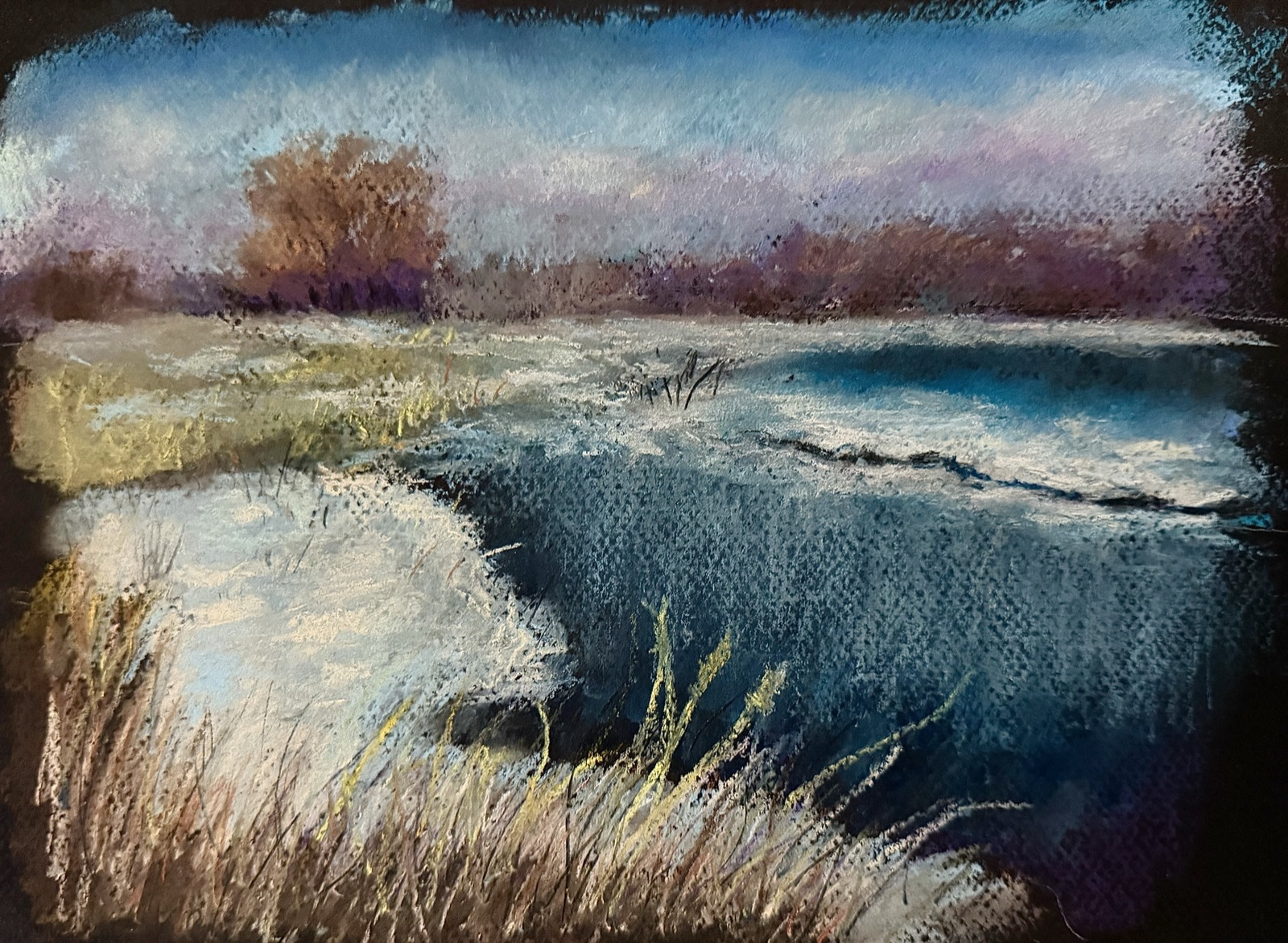 Winter Marsh — painting by Kelly Laura.